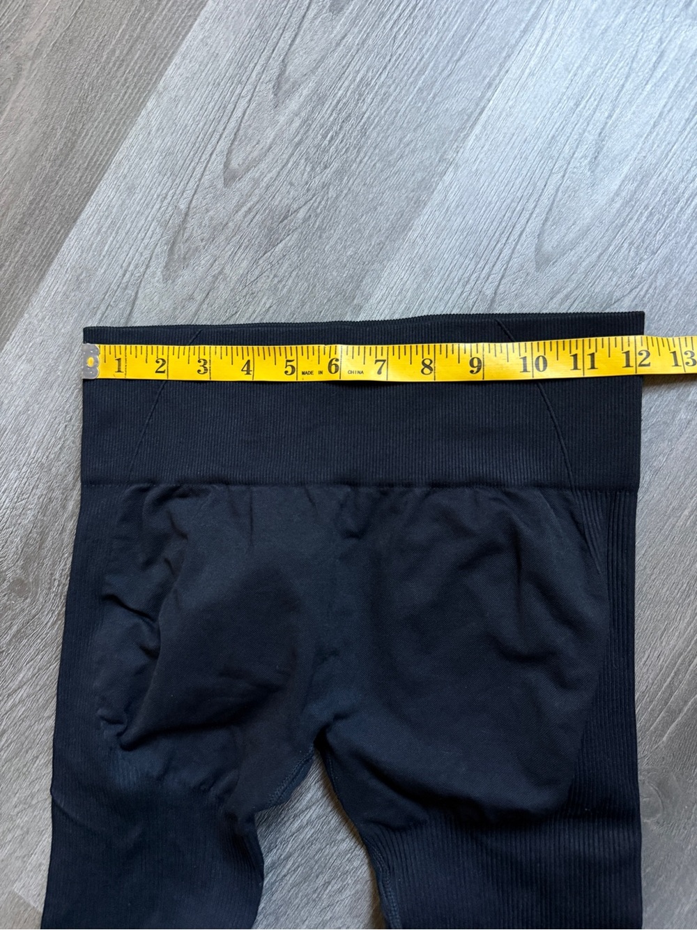 THRIVIN High Waist Elevate Ribbed Contour Leggings Pure Black Medium - Picture 9 of 13